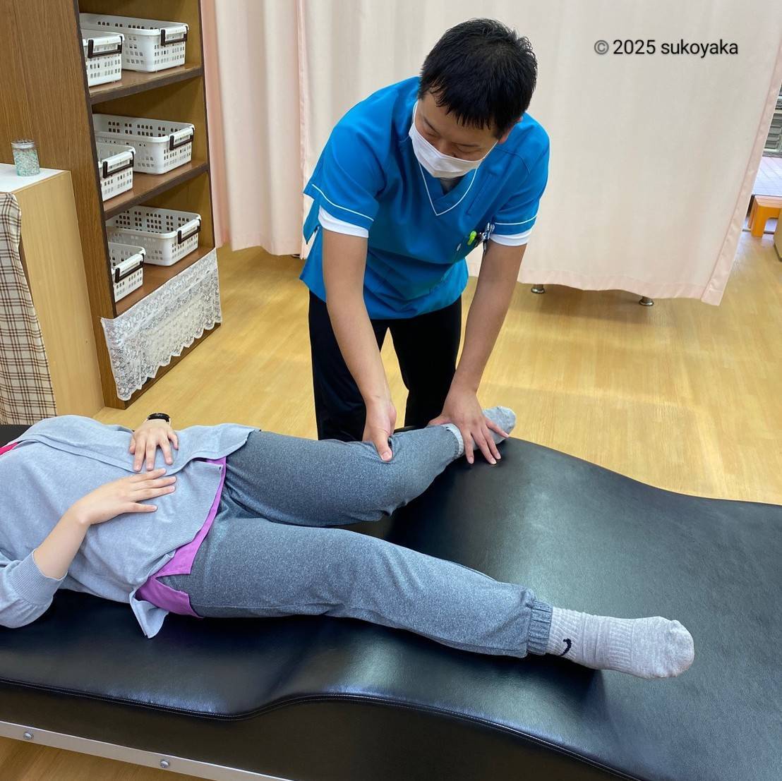 O脚矯正をしている写真