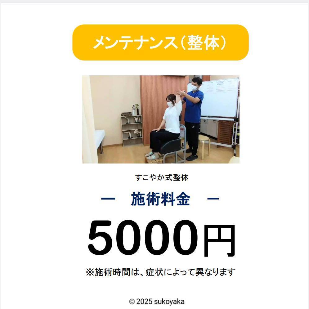 メンテナンス（整体）を紹介している様子の写真